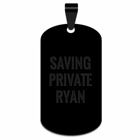 Sleek Military Dog Tag Metal Keychain - Custom Hats Now