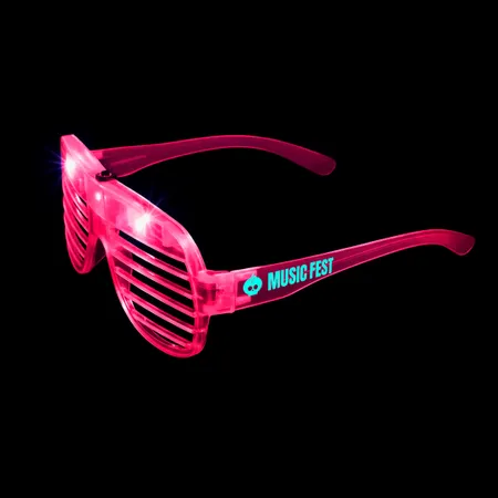Light-Up LED Slotted Glasses - Custom Hats Now