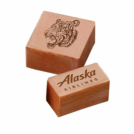 Rectangle Wood Rubber Stamps - Custom Hats Now
