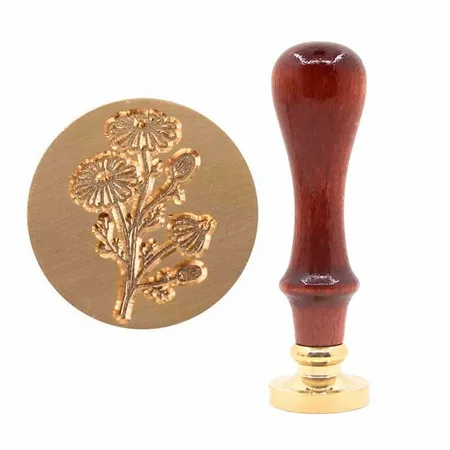 Beechwood Handle Wax Seal Stamps - Custom Hats Now