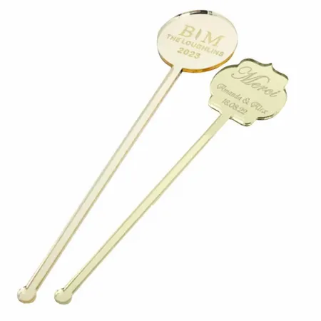 Metallic Acrylic Stir Sticks - Custom Hats Now