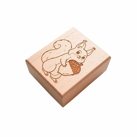 Square Wood Rubber Stamps - Custom Hats Now