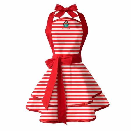Classic Stripe Double Layer Cotton Aprons - Custom Hats Now