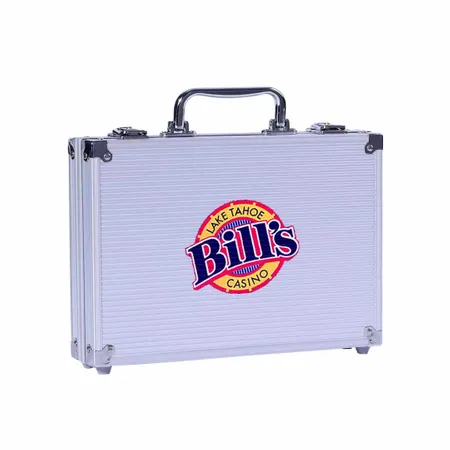 100ct Aluminum Poker Chip Cases - Custom Hats Now