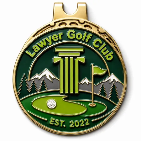 3D Ball Golf Marker with Hat Clips - Custom Hats Now