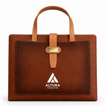 Leather Document Holders with Handle - Custom Hats Now