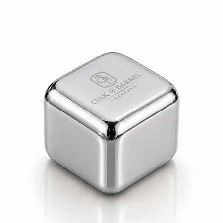 Silver Stainless Steel Ice Cubes - Custom Hats Now