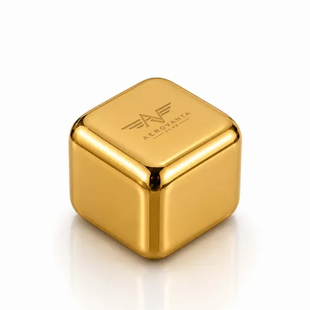 Gold Stainless Steel Ice Cubes - Custom Hats Now