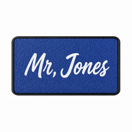 Leather Name Badges - Custom Hats Now