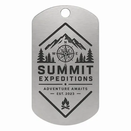 Laser Cut Metal Dog Tags - Custom Hats Now