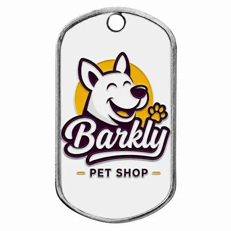Hard Enamel Metal Dog Tags - Custom Hats Now