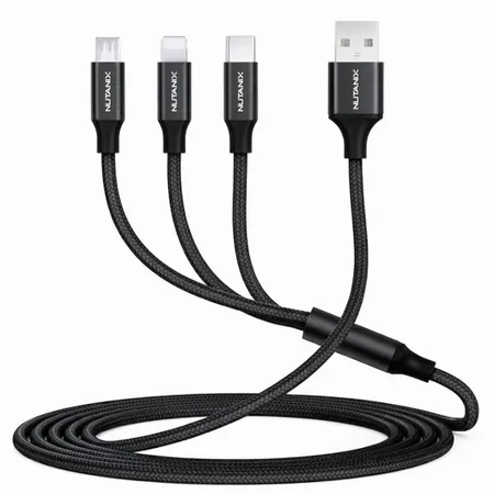 Nylon Braided 3-in-1 Charging Cables - Custom Hats Now