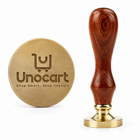Pearwood Handle Wax Seal Stamps - Custom Hats Now