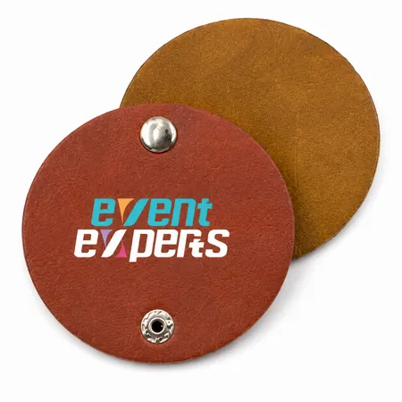 Round PU Leather Cable Organizers - Custom Hats Now