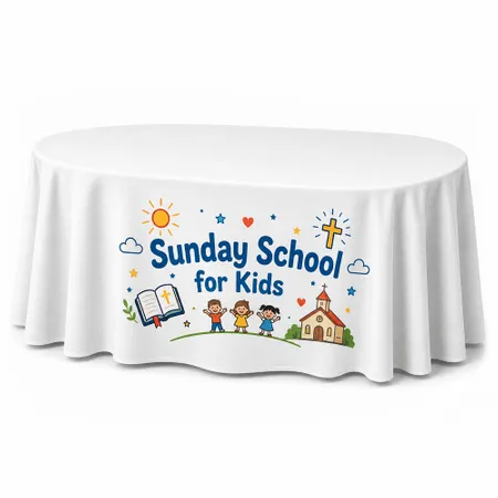 Custom Oval Table Covers - Custom Hats Now