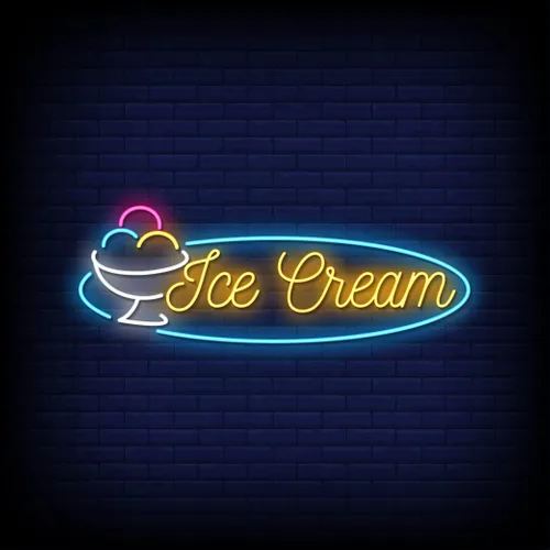 Ice Cream Shop Neon Sign - Custom Hats Now