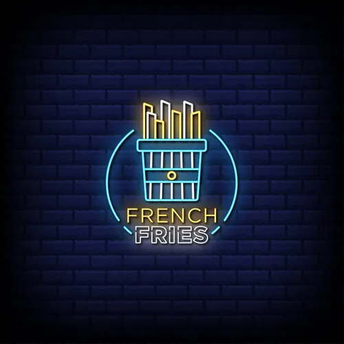 French Fries Shop Neon Sign - Custom Hats Now