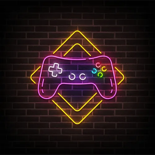 Gamer Joystick Neon Sign - Custom Hats Now