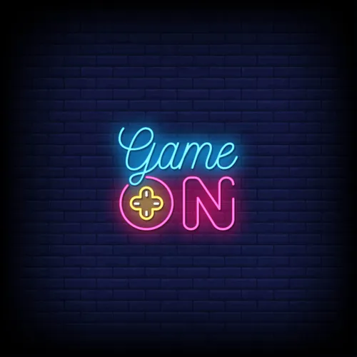 Game On Neon Sign - Custom Hats Now