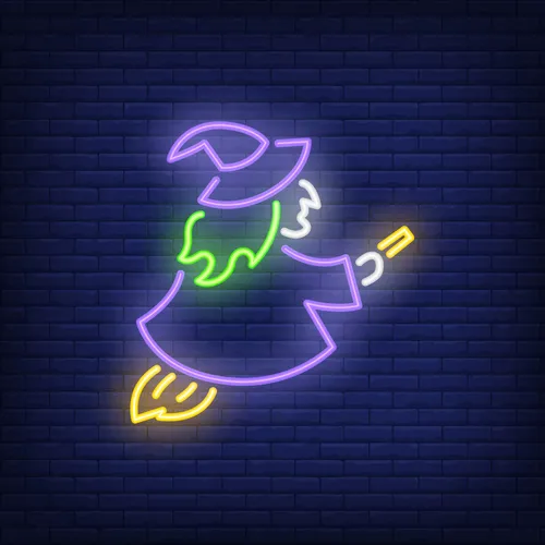Witch Neon Sign - Custom Hats Now