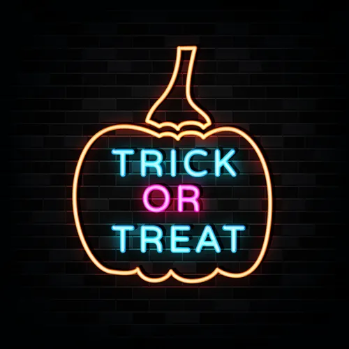 Pumpin Trick or Treat Neon Sign - Custom Hats Now
