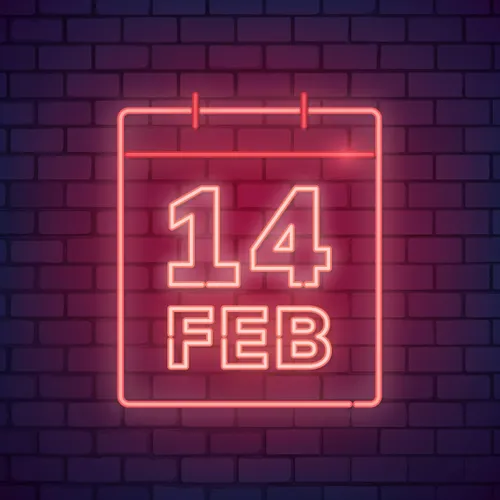 Valentine's Day Date Neon Sign - Custom Hats Now