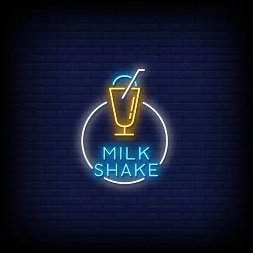 Milk Shake Neon Sign - Custom Hats Now