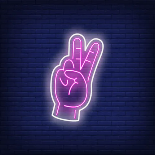 Peace Neon Sign - Custom Hats Now