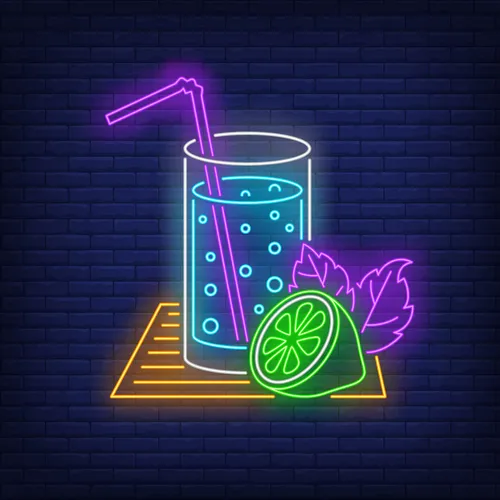 Lemonade Glass Neon Sign - Custom Hats Now