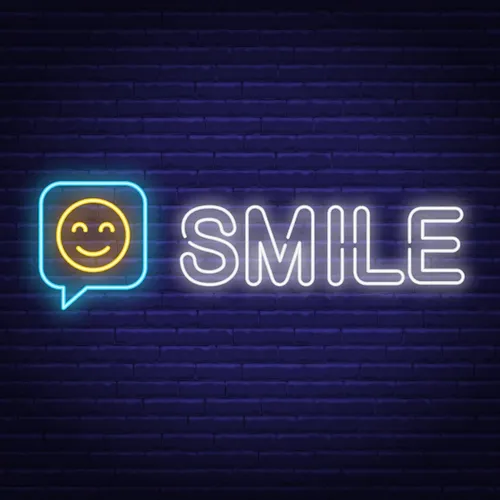 Smile Neon Sign - Custom Hats Now