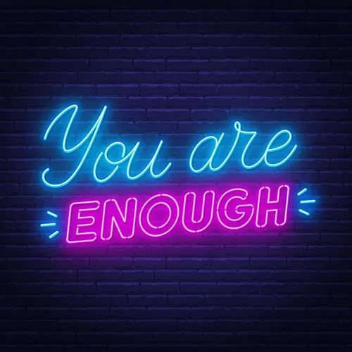 You Are Enough Neon Sign - Custom Hats Now