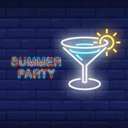 Summer Party Neon Sign - Custom Hats Now
