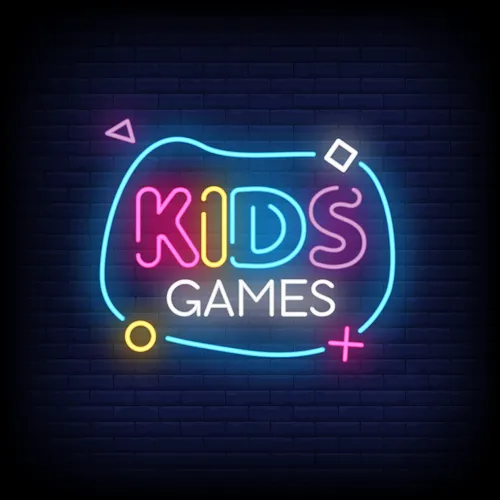 Kids Games Neon Sign - Custom Hats Now
