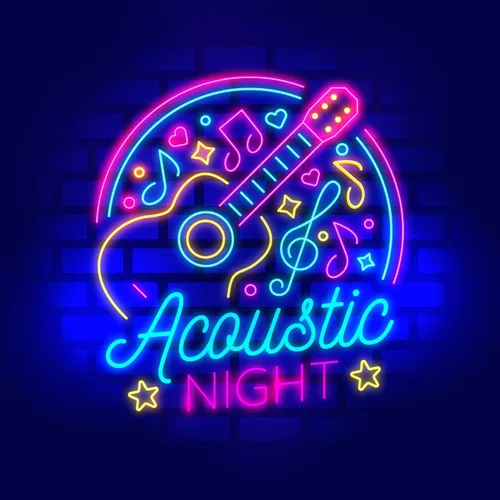 Acoustic Night Party Neon Sign - Custom Hats Now
