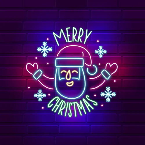 Santa Welcoming on Christmas Eve Neon Sign - Custom Hats Now