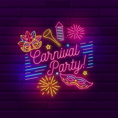 Carnival Party Neon Sign - Custom Hats Now