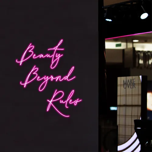 Beauty Beyond Rules Neon Sign - Custom Hats Now
