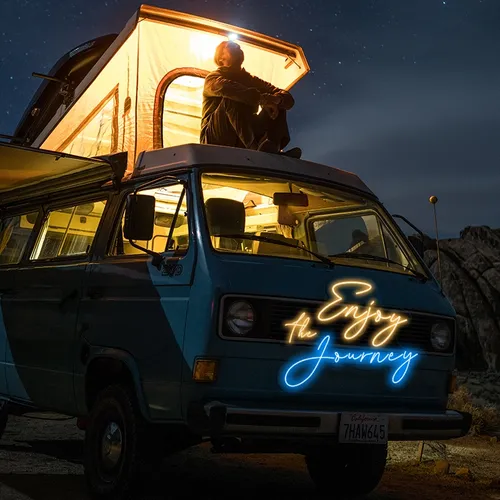 Enjoy the Journey Neon Sign - Custom Hats Now
