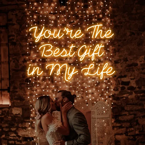 You’re The Best Gift Of My Life Neon Sign - Custom Hats Now