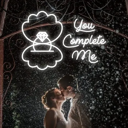 You Complete Me Neon Sign - Custom Hats Now