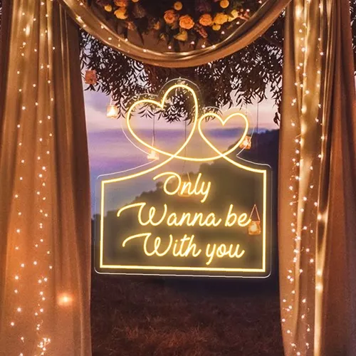 Only Wanna Be With You Neon Sign - Custom Hats Now