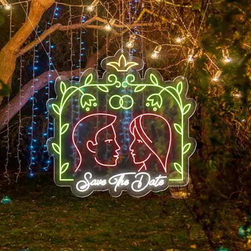 Save The Date Neon Sign - Custom Hats Now