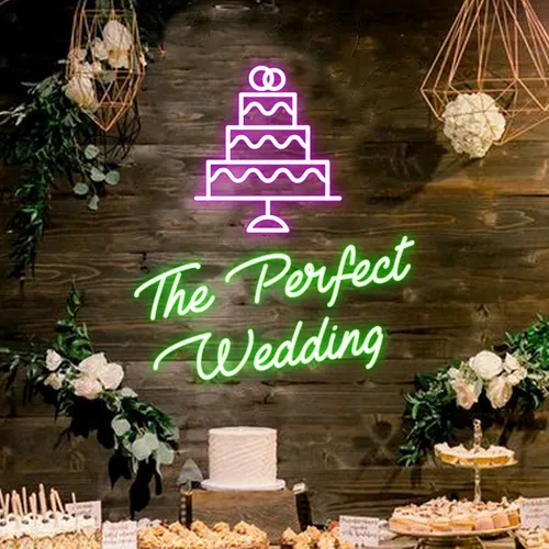 The Perfect Wedding Neon Sign - Custom Hats Now