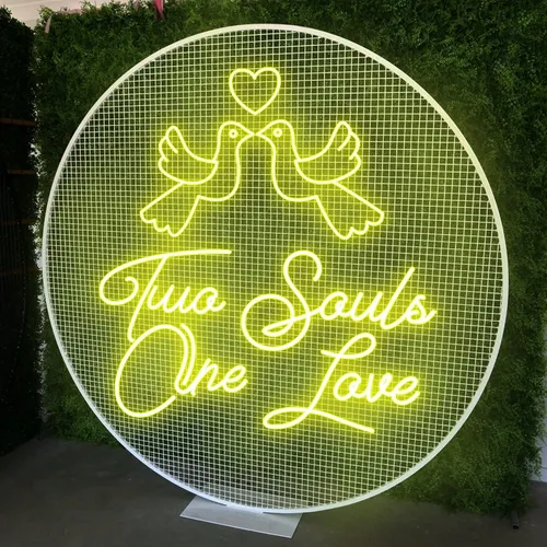 Two Souls One Love Neon Sign - Custom Hats Now