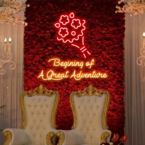 Beginning of a Great Adventure Neon Sign - Custom Hats Now