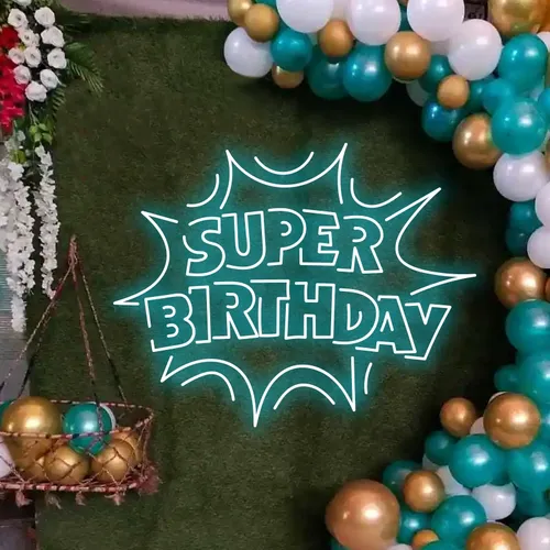 Super Birthday Neon Sign - Custom Hats Now