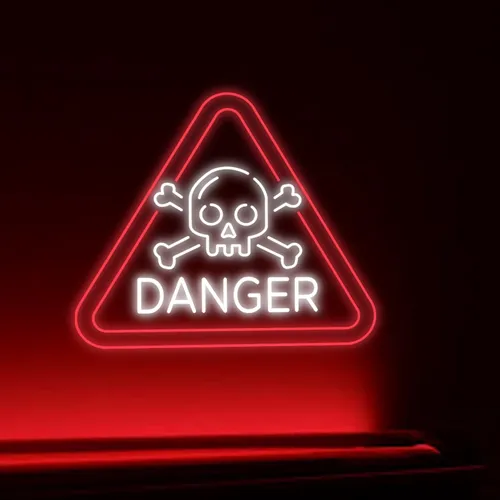 Danger Neon Sign - Custom Hats Now