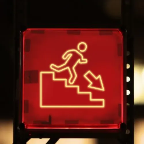 Emergency Exit Neon Sign - Custom Hats Now