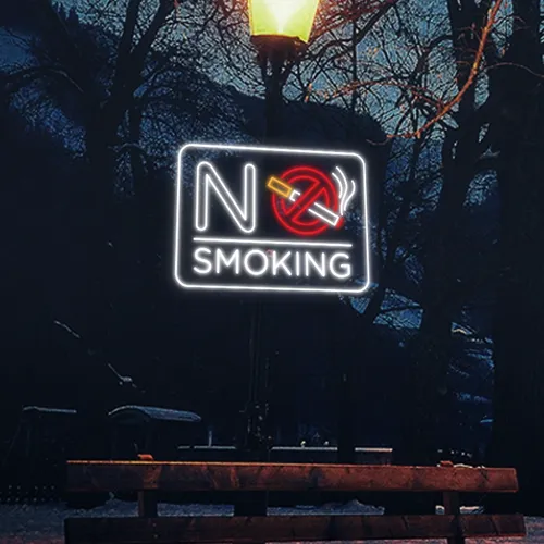 No Smoking Neon Sign - Custom Hats Now