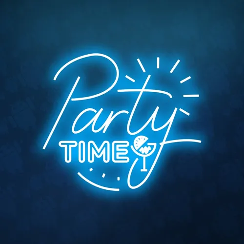 Party Time Neon Sign - Custom Hats Now
